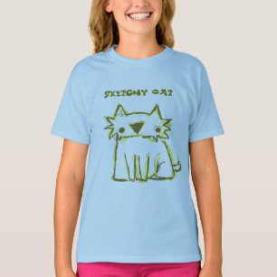 Schetsmatige kat t-shirt