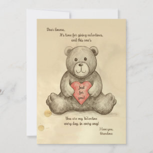 Schetsmatige teddybeerkaart kaart