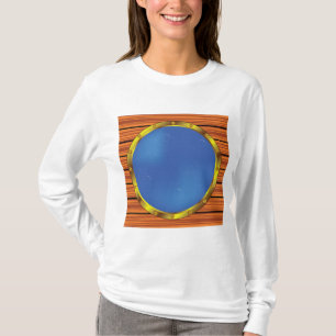 Schetsportaalraam met Blauwe Zee T-shirt