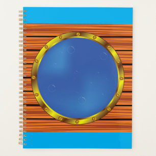 Schetsportaalraam van schip met Blauwe Water Planner