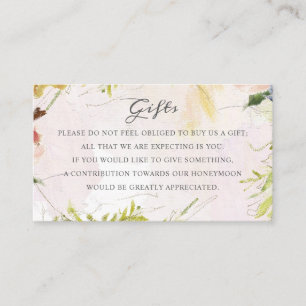 Schetst in Spring Oil Paints Honeymoon Fund Informatiekaartje