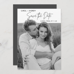 Schetste aankondiging Foto Sla de datum op