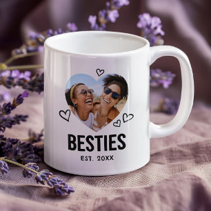 Schetste Besties Hart Foto Koffiemok