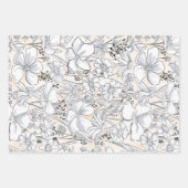 Schetste Bloemenweide Blush Waterverf Inpakpapier Vel (Voorkant 3)