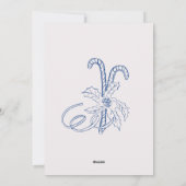 Schetste Blue Golden foto Feestdagenkaart (Achterkant)