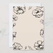 Schetste Hand Getrokken Bloemen Handgeschreven bru Kaart (Achterkant)