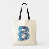 Schetste letter B Canvas tas (Achterkant)