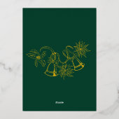 Schetste  rode kerstfeest folie feestdagenkaart (Achterkant)