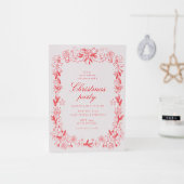 Schetste rode kerstfeest kaart