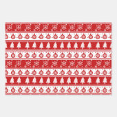 Schetste rood wit vakantie inpakpapier (Voorkant 2)