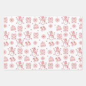 Schetste rood wit vakantie inpakpapier (Voorkant)