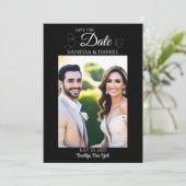 Schetste vlinders Sla de datum fotokaart op Save The Date (Staand voorkant)