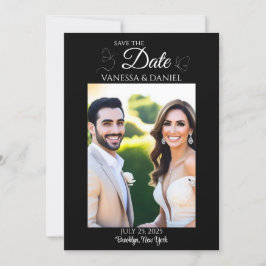 Schetste vlinders Sla de datum fotokaart op Save The Date