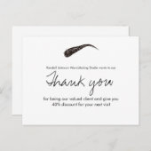 Schetste wenkbrauw microblading dank u korting briefkaart (Voorkant / Achterkant)