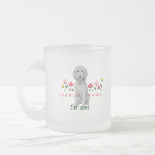 Schetstekening Doodle Mok met Bloemen - Aanpasbaar