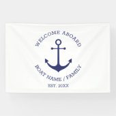 Schetter Welkom Aaboord Aangepaste bootnaam Spandoek (Horizontaal)