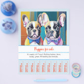 Scheur af Franse Bulldog Puppy Flyer (Enkel)
