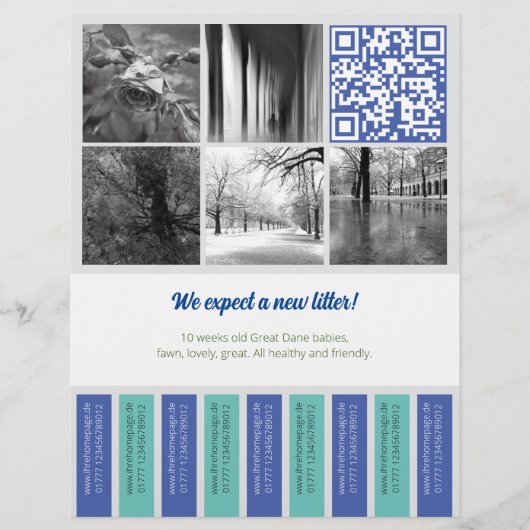 Scheur Flyer vierkante afbeeldingen af (Voorkant)