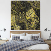 Scheur langs stippellijn - Aboriginal Grafisch Canvas Afdruk (Insitu (Slaapkamer))