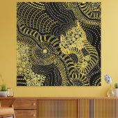 Scheur langs stippellijn - Aboriginal Grafisch Canvas Afdruk (Insitu (Woonkamer))