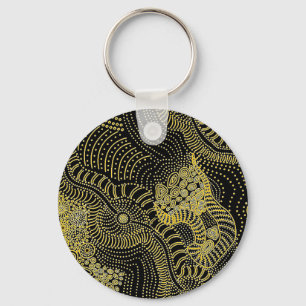 Scheur langs stippellijn - Aboriginal grafisch Sleutelhanger