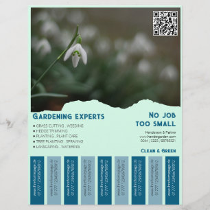 Scheur Off Flyer vierkante afbeeldingen Tuinieren