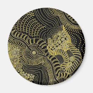 Scheur over gekleurde lijn - Aboriginal Graphic Magneet