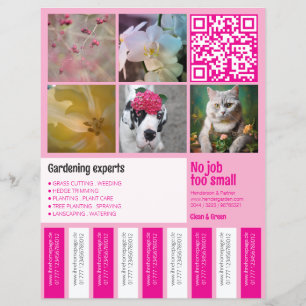 Scheur van Flyer vierkante afbeeldingen roze Tuini
