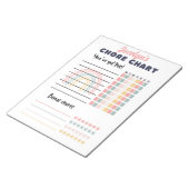 Scheur weg Chore chart, met de naam boho regenboog Notitieblok (Schuin)