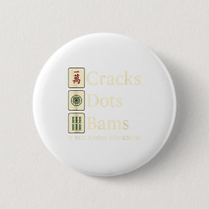 Scheuren stippen bams als je mahjong mama's koning ronde button 5,7 cm