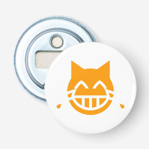 Scheuren van de Kat van Emoji van de Vreugde Button Flesopener