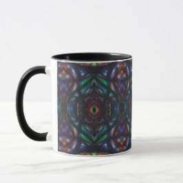 Scheuring Donkere Regenboog Abstracte Aquarel Kuns Mok