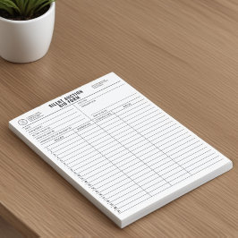 Scheurplaten bij  Silent Auction-bod Notitieblok