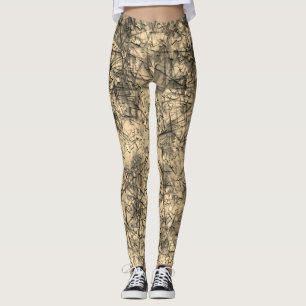 Scheurt krassen op een lichtgevlekte kaki leggings