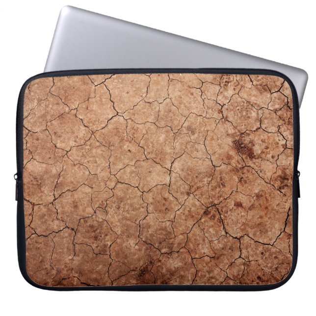 Scheurt van afgedankte erosiescheuren woestijn laptop sleeve (Voorkant)