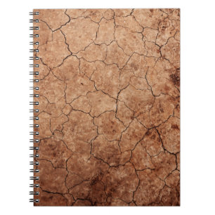 Scheurt van afgedankte erosiescheuren woestijn notitieboek