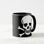 Scheuw- en beenderen zwart mok (Voorkant rechts)