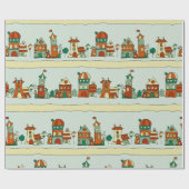 Scheve Huizen Cadeaupapier (Vlak)