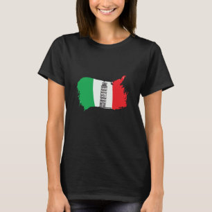 Scheve Toren van Pisa in Toscane met Italiaanse vl T-shirt