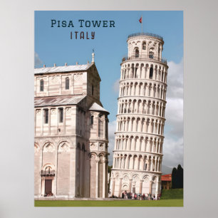 Scheve Toren van Pisa Italië Europa Reis Poster
