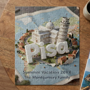 Scheve Toren van Pisa Italië Familie Zomer Vakanti Legpuzzel