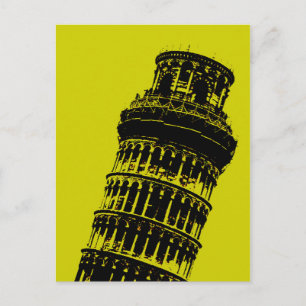 Scheve Toren van Pisa Pop Art Briefkaart