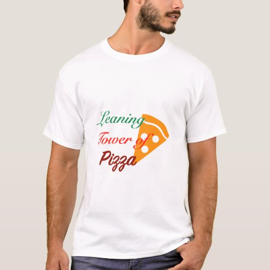 Scheve Toren van Pizza T-shirt (Voorkant)