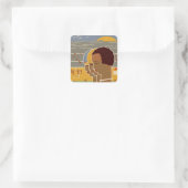 Scheveningen Vierkante Sticker (Tas)