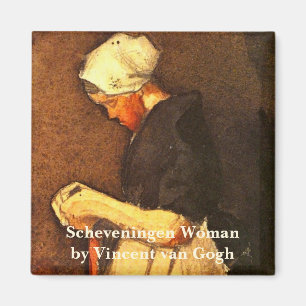 Scheveningen Vrouw Portret door Vincent van Gogh Magneet