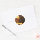 Scheveningen Woman Portrait van Vincent van Gogh Ronde Sticker (Envelop)