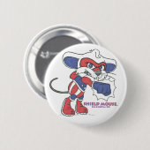 SCHIELD MOUSE Patriotic Punch!  Knoop Ronde Button 5,7 Cm (Voorkant /achterkant)