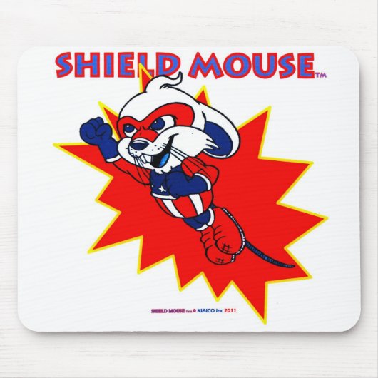 SCHIELD MOUSE "TAKE UIT!"  Mousepad Muismat (Voorkant)