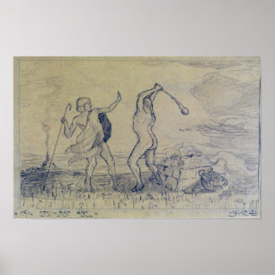 Schiele - Cain Slays Abel 1905 Poster