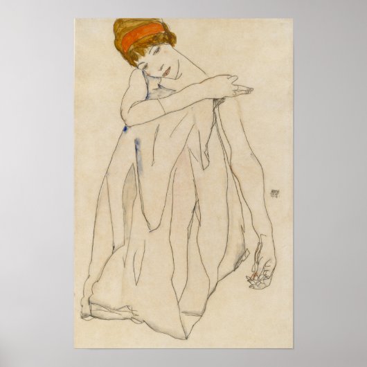 Schiele - Danser 1913 Poster (Voorkant)
